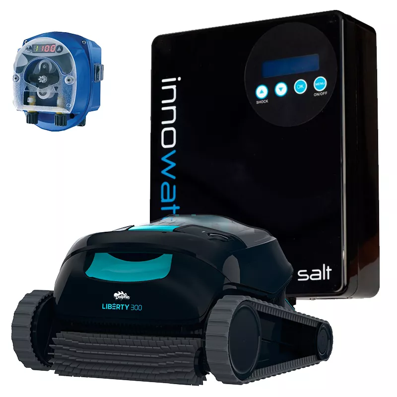 Clorador de sal Innowater SALT 20 + regulador de pH Seko Dinamik + Dolphin Liberty 300