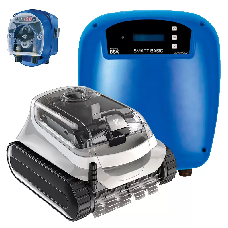 Clorador de sal BSV Smart Basic 25 g/h + regulador de pH BSV QS-pH + Zodiac 30 XA