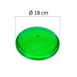 Lentes para focos extraplanos de piscinas verde