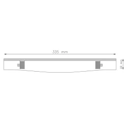 Rejilla para rebosadero piscina por placas 22/335 mm.