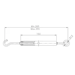 Tensor corcheras en inox AISI-316