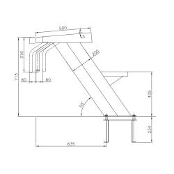 Podium salida altura 700 mm. 316