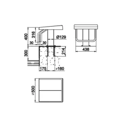 Podium salida altura 400 mm. 304