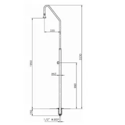 Ducha piscina Astral 1 rociador