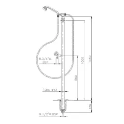Ducha piscina Astral tel
