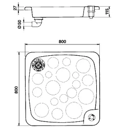 Plato de ducha en poli