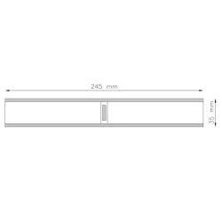 Rejilla rebosadero piscina para curvas 35/245 mm.