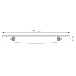Rejilla para rebosadero piscina por placas 22/295 mm.