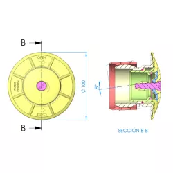 Boquilla de impulsion fondo oscilante
