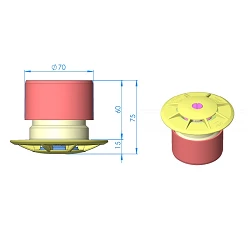 Boquilla de impulsion fondo oscilante