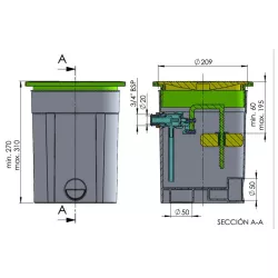 Regulador de nivel para piscina hormig