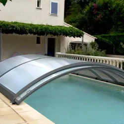 Cubierta baja semi-corredera para piscina modelo 7 de  10 x 5