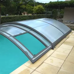 Cubierta baja semi-corredera para piscina modelo 8 de 12 x 6