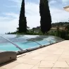 Cubierta para piscina baja de 8 x 4 motorizada