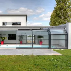 Cubierta para piscina alta adosada