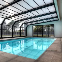 Cubierta para piscina alta adosada