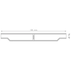 Rejilla para rebosadero piscina color Marfil 22/195 mm.