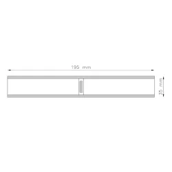 Rejilla para rebosadero color Azul Marino 35/195 mm.