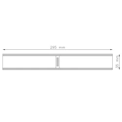 Rejilla para rebosadero piscina color Azul Marino 35/295 mm.