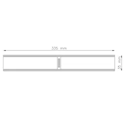 Rejilla para rebosadero piscina color Marrón Oscuro 35/335 mm.