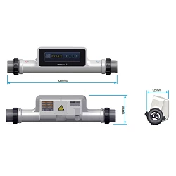 Calentador Eléctrico Astralpool Compact 18 Titanio