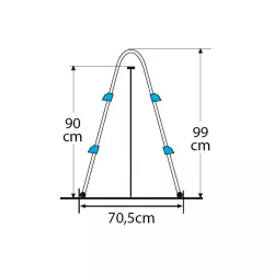 Escalera para piscina Gre 98cm. 2 x 2 pelda