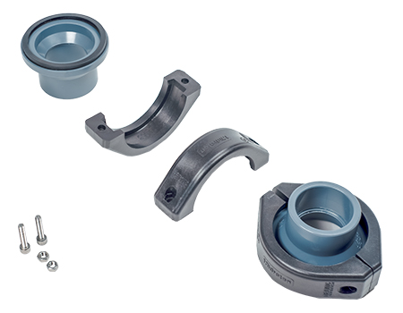 Racord y abrazadera clorador salino BSV QuickSalt e-360