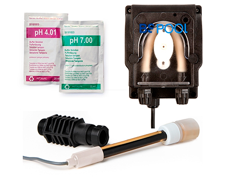 Permite gestionar la medición y dosificación del pH en el agua de la piscina.