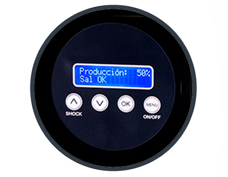 Display digital. Carcasa inclinada diseñada para una mejor visualización.