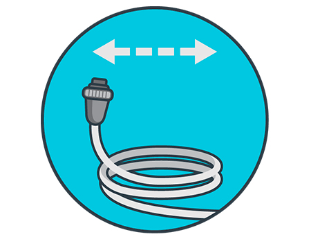 La longitud del cable del Carrera 30 es de 18 metros. Esta longitud de cable es la recomendada para piscinas enterradas o desmontables que tengan unas dimensiones hasta 12 metros de largo.