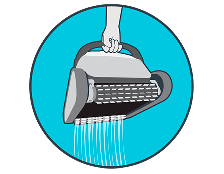 Todos los limpiafondos de la gama Carrera cuentan con un sistema de liberación rápida de agua. Gracias a esto se facilita la extracción y la manipulación del robot dentro y fuera del agua.