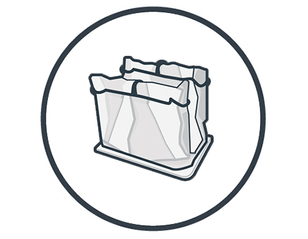 Filtración de doble nivel. Sistema de filtración de doble nivel por paneles que garantiza la limpieza, incluso de las partículas más pequeñas. Incluye paneles ultrafinos y paneles primavera.