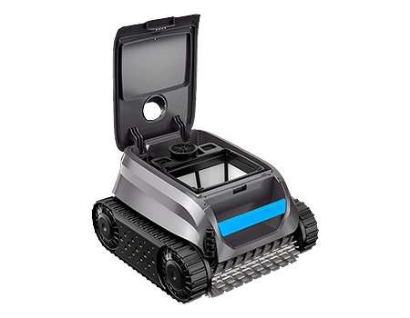 Limpiafondos Zodiac Filtro con 4 litros de capacidad y accesor superior para una fácil manipulación.