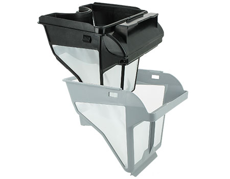 Filtro de doble nivel (60 y 150 micras) para una mejor retención de partículas.