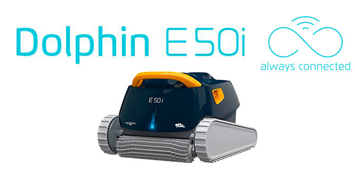 Der Dolphin E50i Poolreiniger bietet eine zuverlässige, bequeme und kostengünstige Poolreinigung. Sein zuverlässiges Filtrationsverfahren unter allen Beckenbedingungen und die aktive Bürstung aller Oberflächen optimieren die Beckenhygiene.